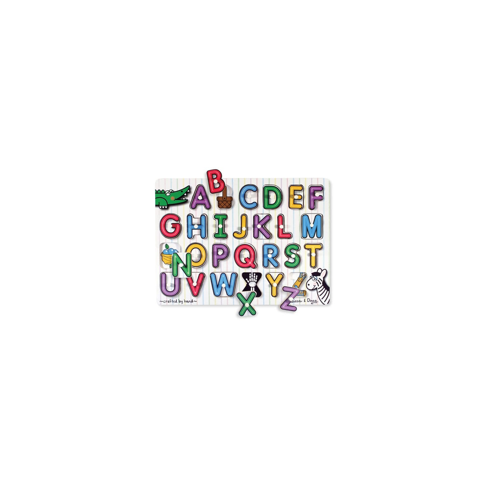 Развивающая игрушка Melissa&Doug Деревянная рамка-вкладыш Английский алфавит (MD23272) изображение 2