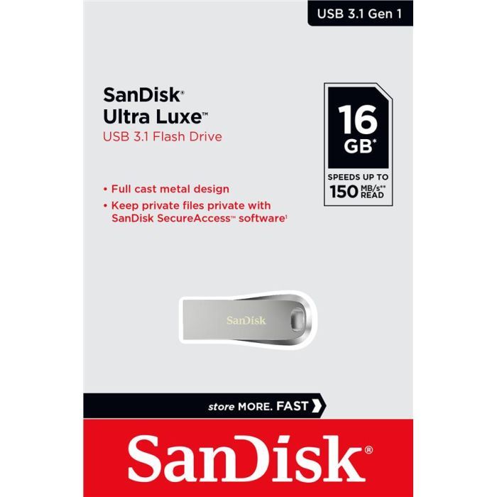 USB флеш накопитель SanDisk 16GB Ultra Luxe USB 3.1 (SDCZ74-016G-G46) изображение 5