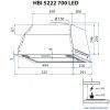 Витяжка кухонна Minola HBI 5222 BL 700 LED зображення 9