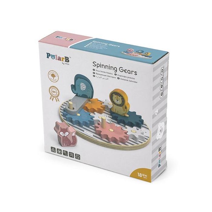 Розвиваюча іграшка Viga Toys PolarB Шестерні і тварини (44006) зображення 2