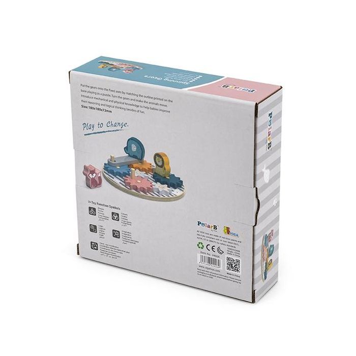 Розвиваюча іграшка Viga Toys PolarB Шестерні і тварини (44006) зображення 3