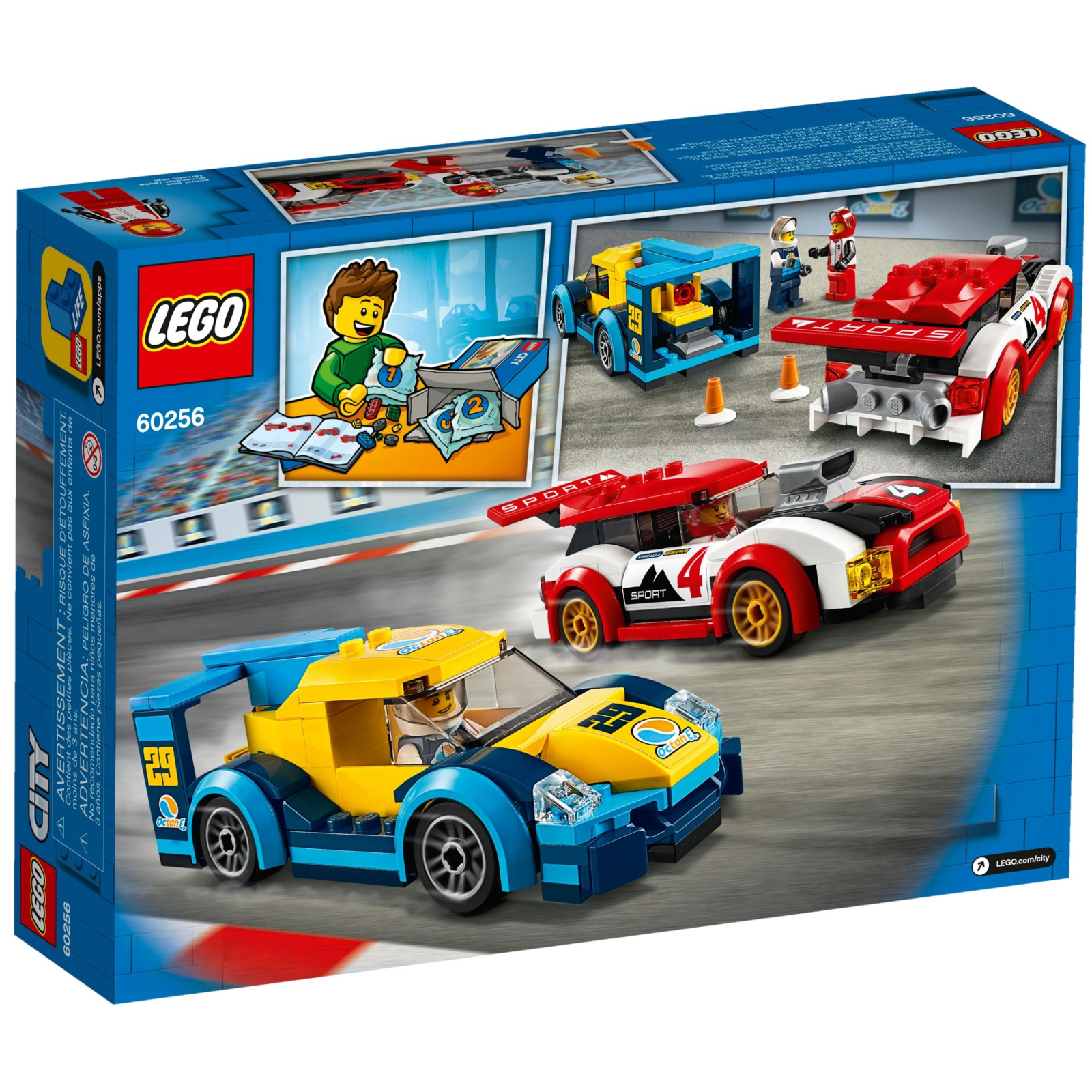 Конструктор LEGO City Гоночные автомобили 190 деталей (60256) изображение 6