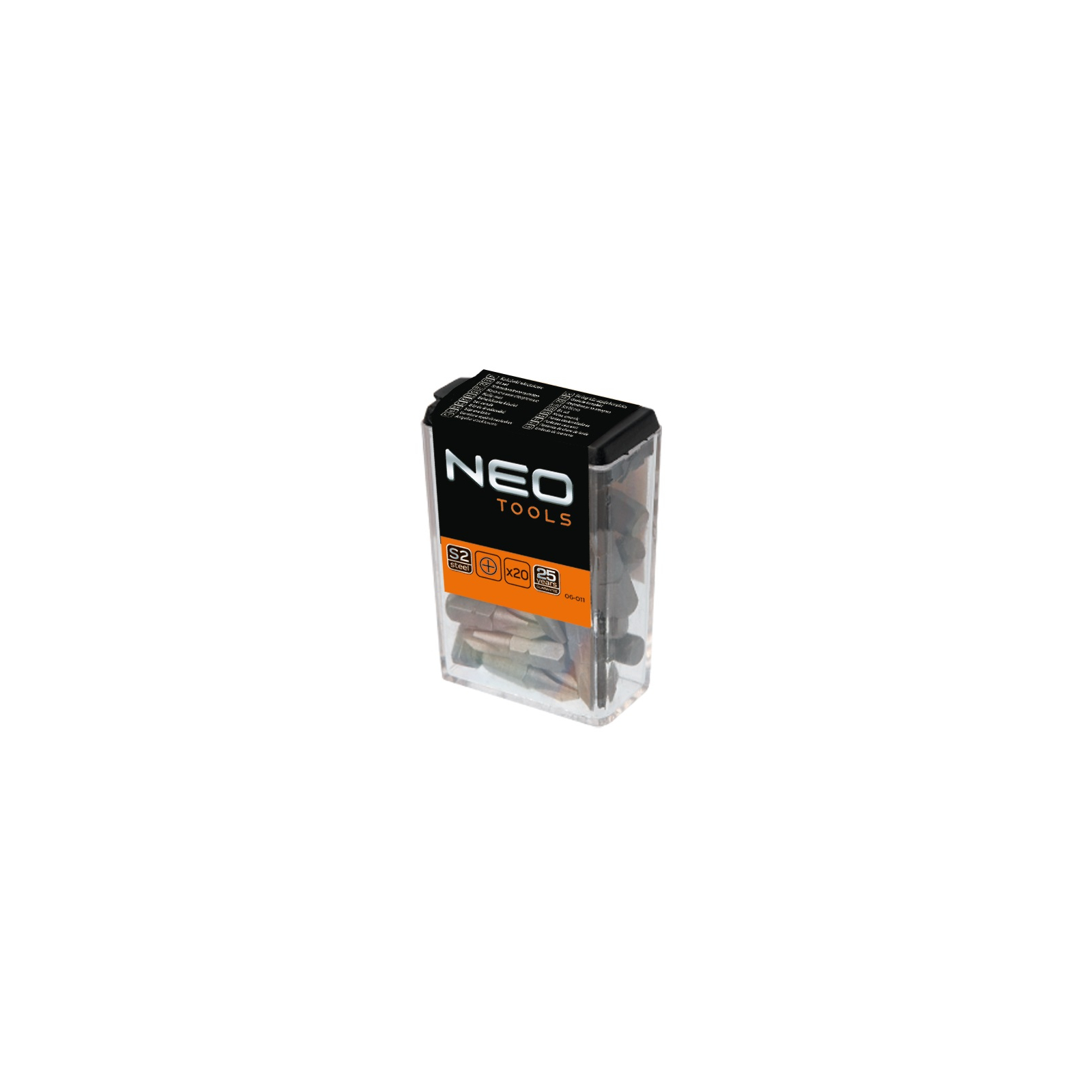 Набор бит Neo Tools PH2 x 25 мм, 20 шт (06-011)