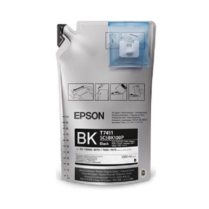 Контейнер с чернилами Epson SC-F6300 UltraChrome DS Ink HD Black 1.1L*6pcs (C13T46D840)