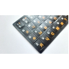 Наклейка на клавіатуру AlSoft непрозора EN/RU (11x13мм) чорна (кирилиця помаранчева) textu (A46094) зображення 2