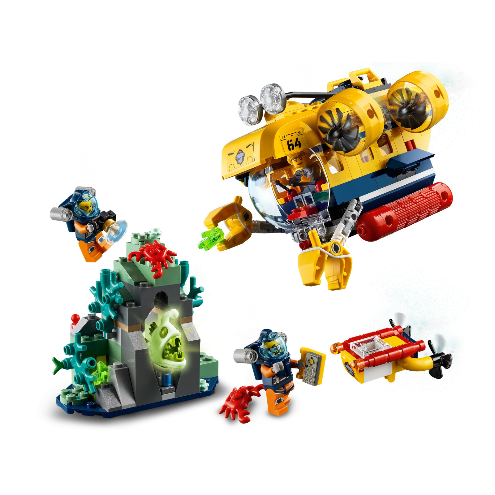 Конструктор LEGO City Океан: исследовательская подводная лодка 286 деталей (60264) изображение 2