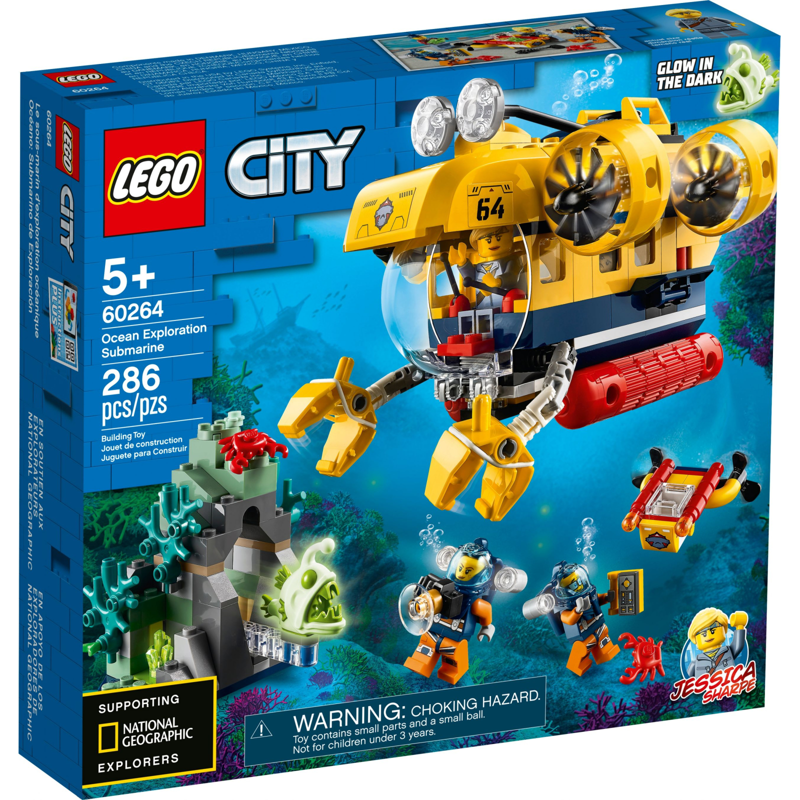 Конструктор LEGO Океан: дослідницький підводний човен (60264)