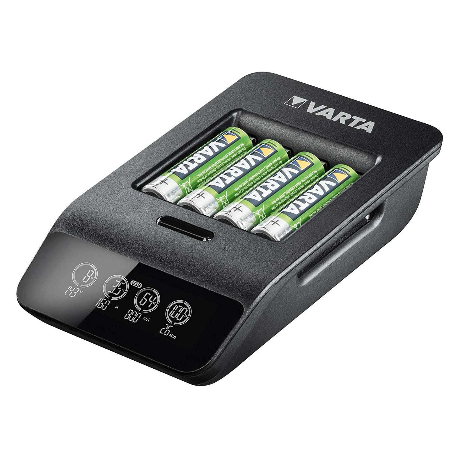 Зарядний пристрій для акумуляторів Varta LCD Smart Plus CHARGER +4*AA 2100 mAh (57684101441) зображення 2