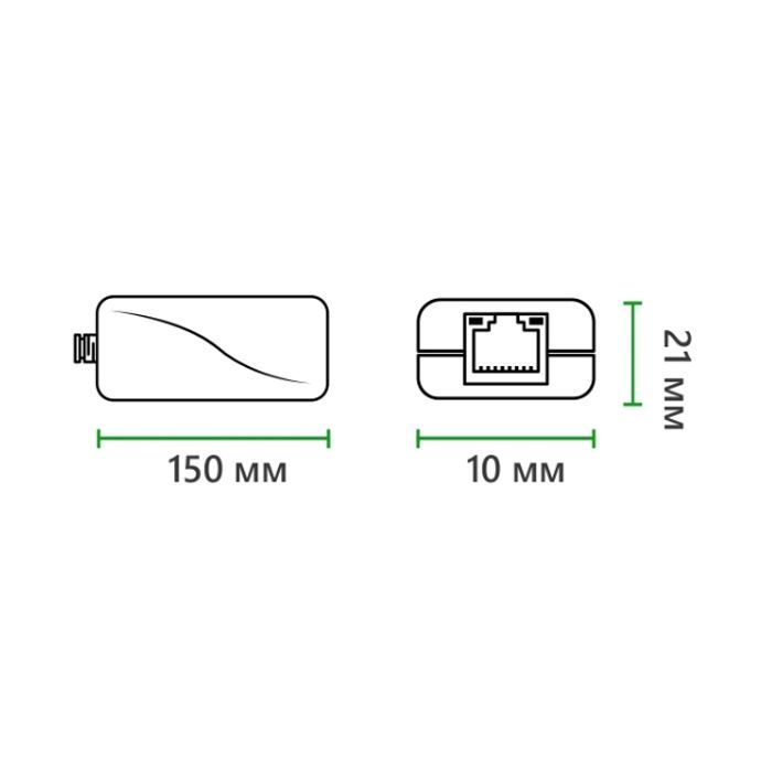 Адаптер PoE Greenvision POE 48-12V (6545) изображение 3