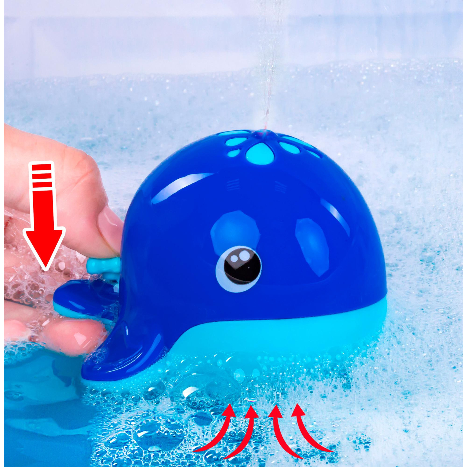 Игрушка для ванной BeBeLino Набор для ванны с фонтанчиками и леечками (синий кит) (58114-2) изображение 3