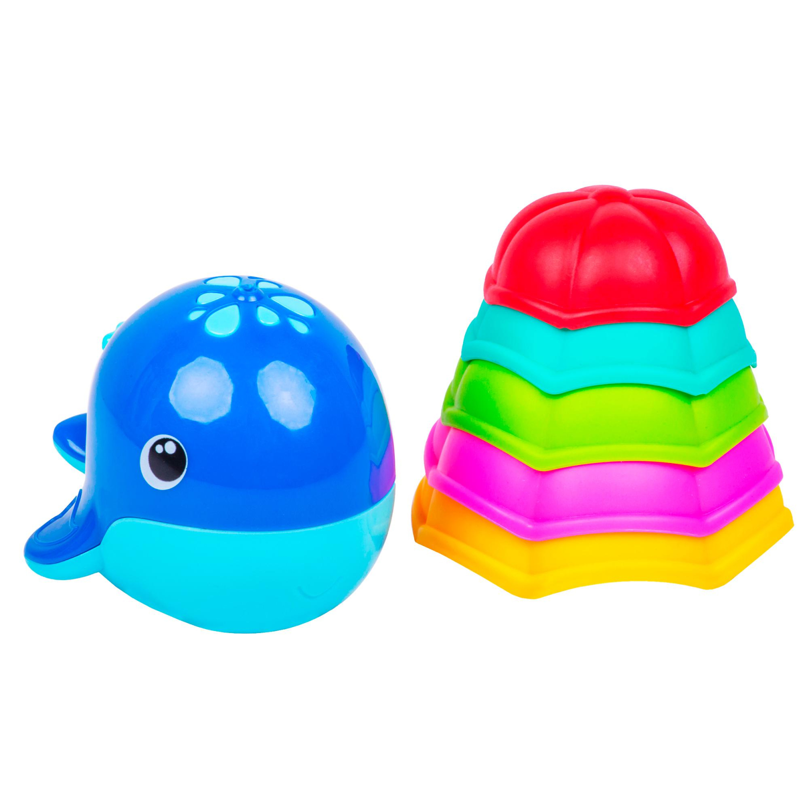 Игрушка для ванной BeBeLino Набор для ванны с фонтанчиками и леечками (синий кит) (58114-2)