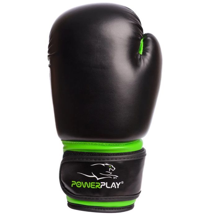 Боксерські рукавички PowerPlay 3004 JR 6oz Black/Green (PP_3004JR_6oz_Black/Green) зображення 3