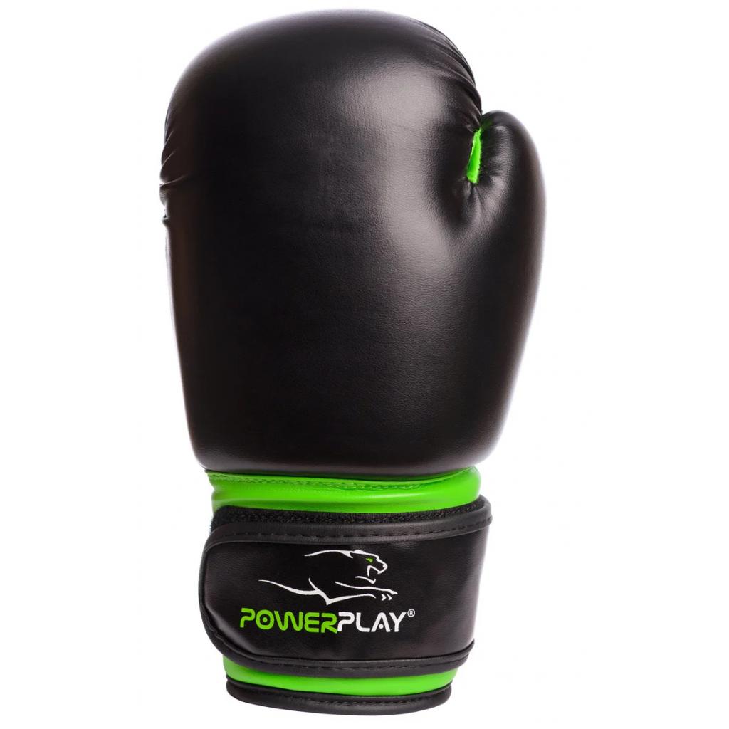 Боксерские перчатки PowerPlay 3004 JR 6oz Black/Green (PP_3004JR_6oz_Black/Green) изображение 3