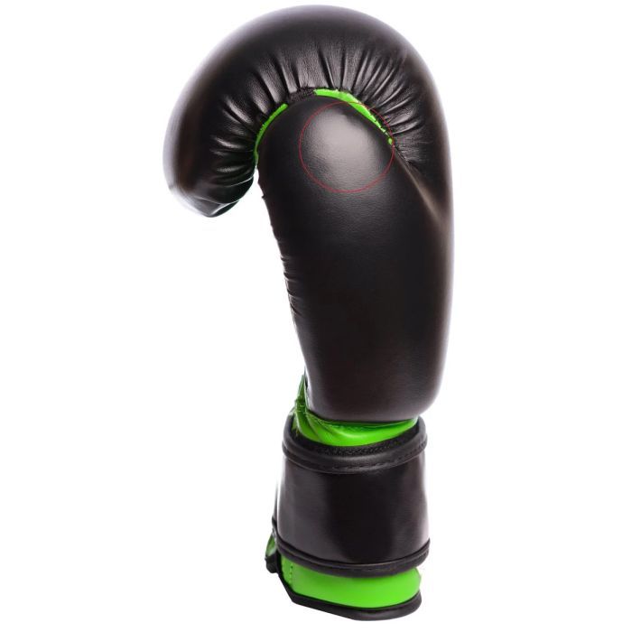 Боксерські рукавички PowerPlay 3004 JR 6oz Black/Green (PP_3004JR_6oz_Black/Green) зображення 4