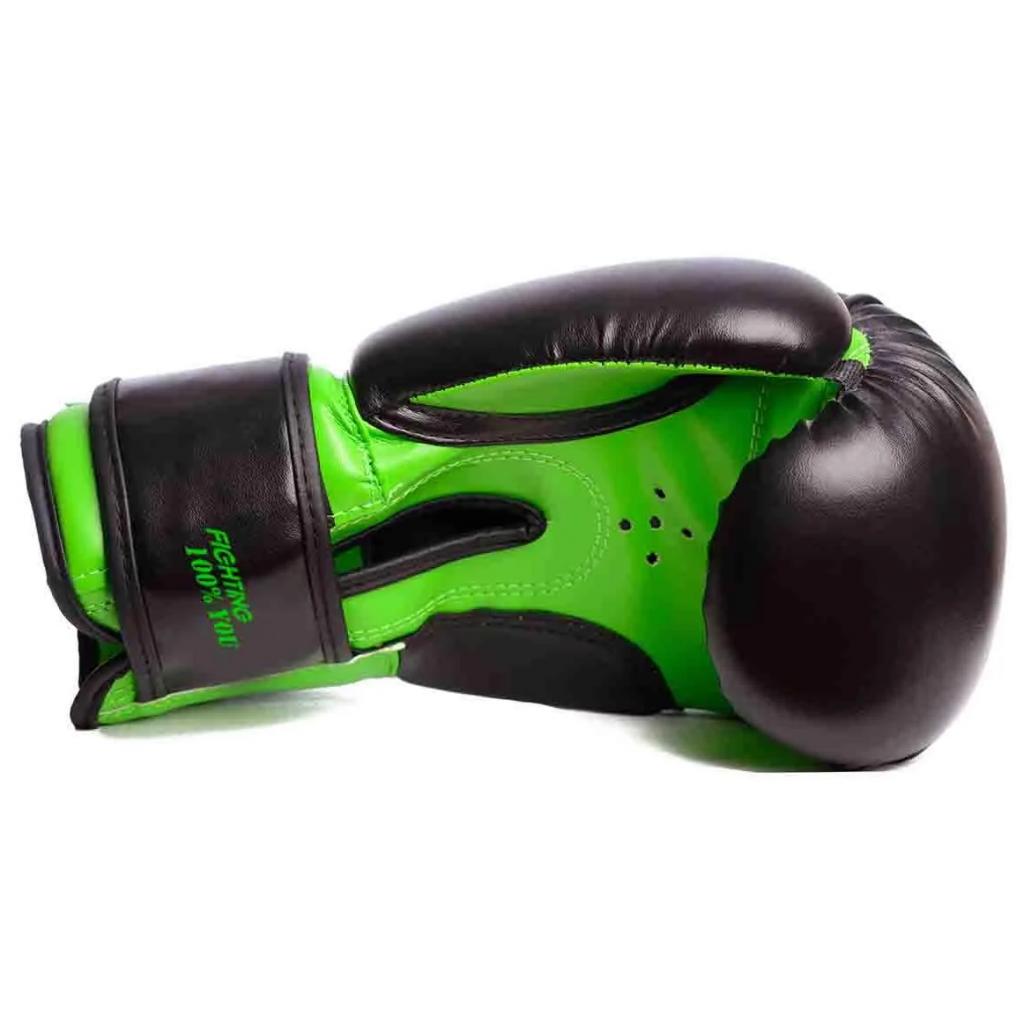 Боксерские перчатки PowerPlay 3004 JR 6oz Black/Green (PP_3004JR_6oz_Black/Green) изображение 5