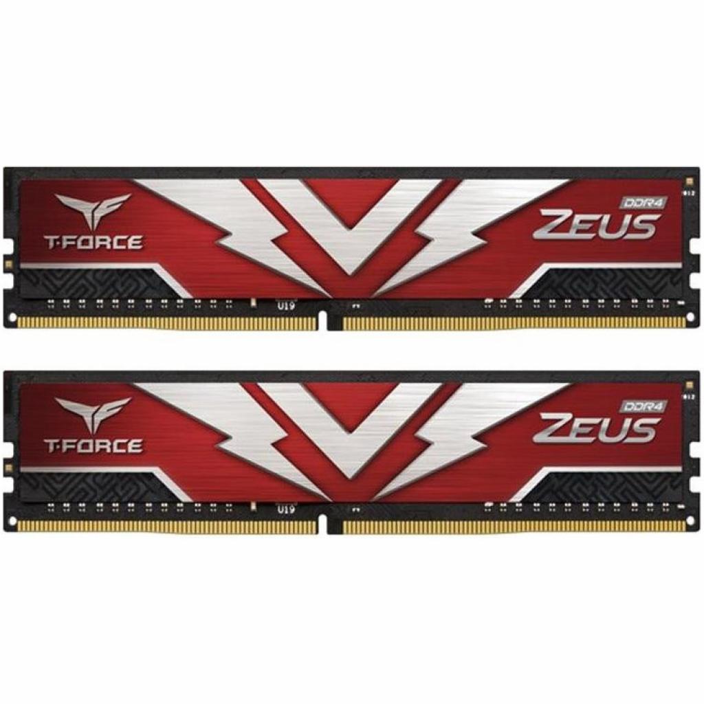 Модуль пам'яті для комп'ютера DDR4 16GB (2x8GB) 3200 MHz T-Force Zeus Red Team (TTZD416G3200HC20DC01)
