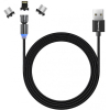 Дата кабель USB 2.0 AM to Lightning + Micro 5P + Type-C 1.0m Magnetic Ro ColorWay (CW-CBUU037-BK) зображення 3