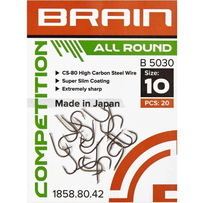 Крючок Brain All Round B5030 10 (20 шт/уп) Bronze (1858.80.42) изображение 2