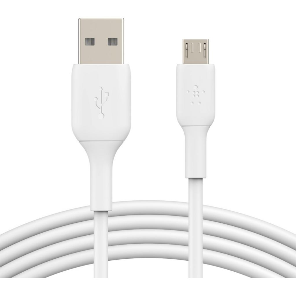 Дата кабель USB 2.0 AM to Micro 5P 1.0m white Belkin (CAB005BT1MWH)