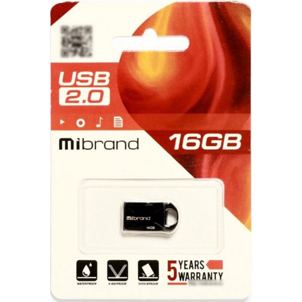 USB флеш накопичувач Mibrand 4GB Hawk Black USB 2.0 (MI2.0/HA4M1B) зображення 2