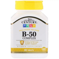 Фото - Вітаміни й мінерали 21st Century Вітамін  Комплекс B-50, 60 таблеток  CEN22251 (CEN22251)