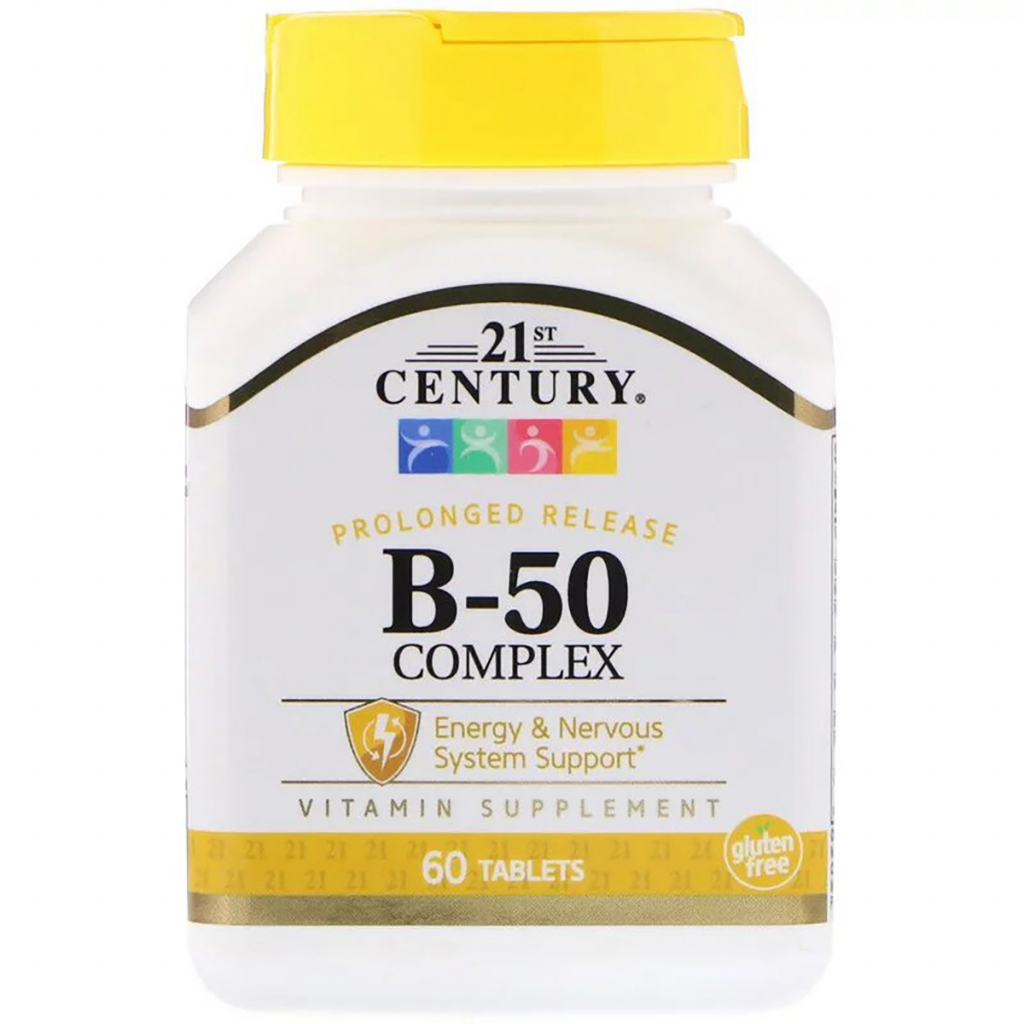 Витамин 21st Century Комплекс B-50,  60 таблеток (CEN22251)