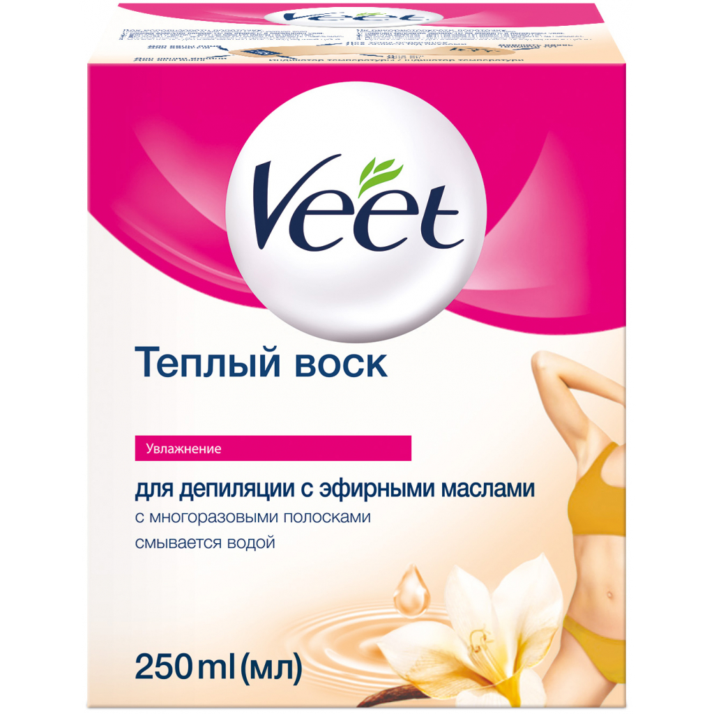 Воск для депиляции Veet теплый с эфирными маслами 250 мл (5003267101058)