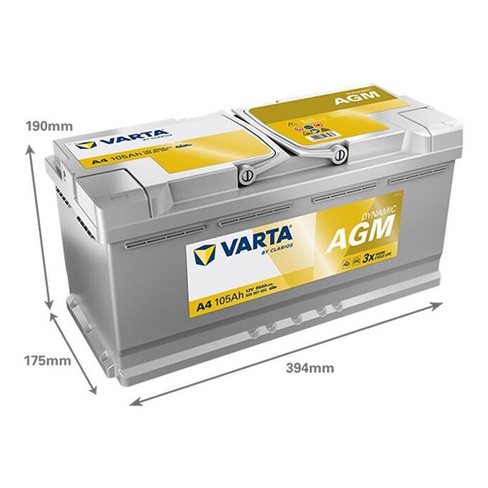 Акумулятор автомобільний Varta Silver Dynamic 105Аh (605901095) зображення 3