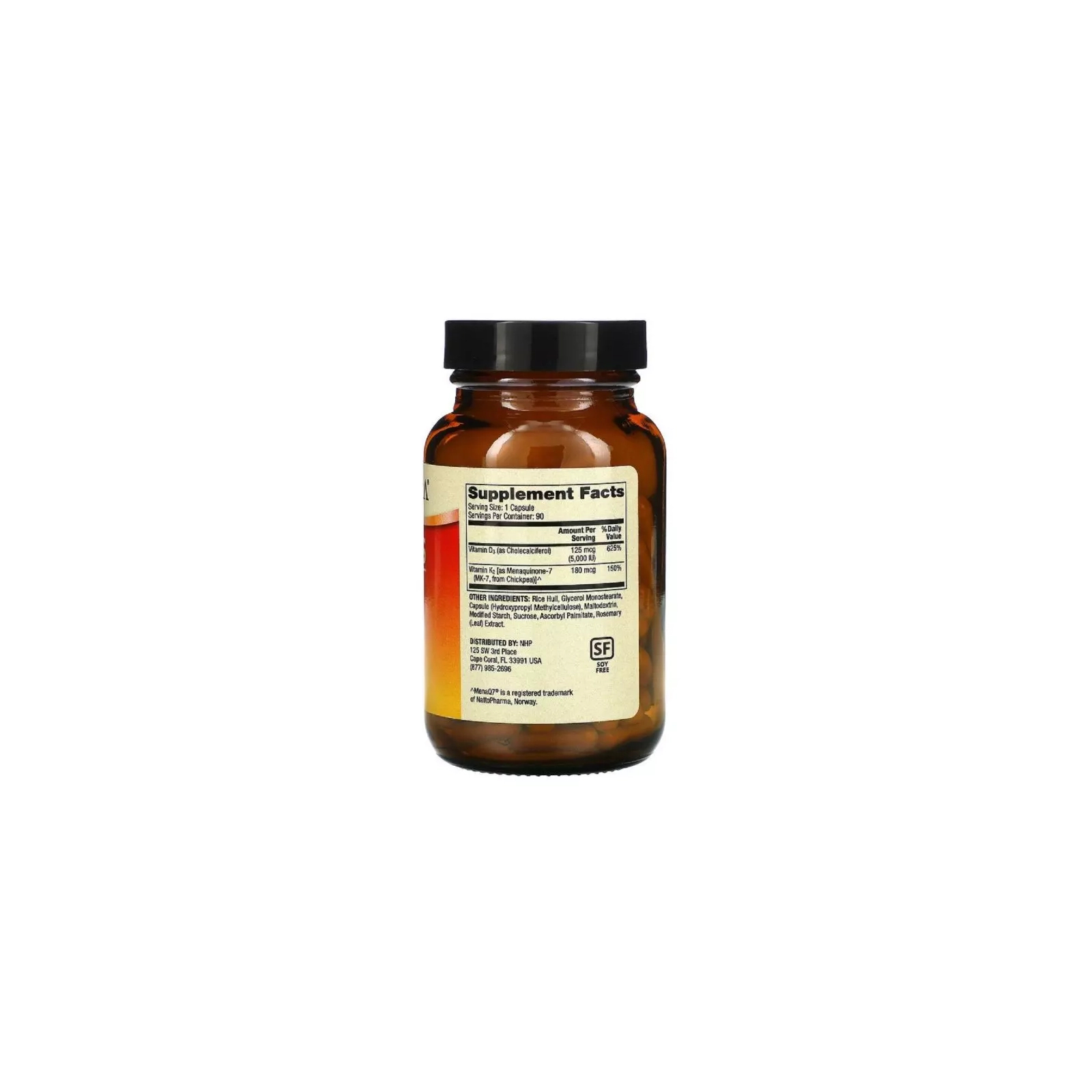 Витамин Dr. Mercola Витамины D3 и K2, 5000 МЕ, 90 капсул (MCL-01996) изображение 2