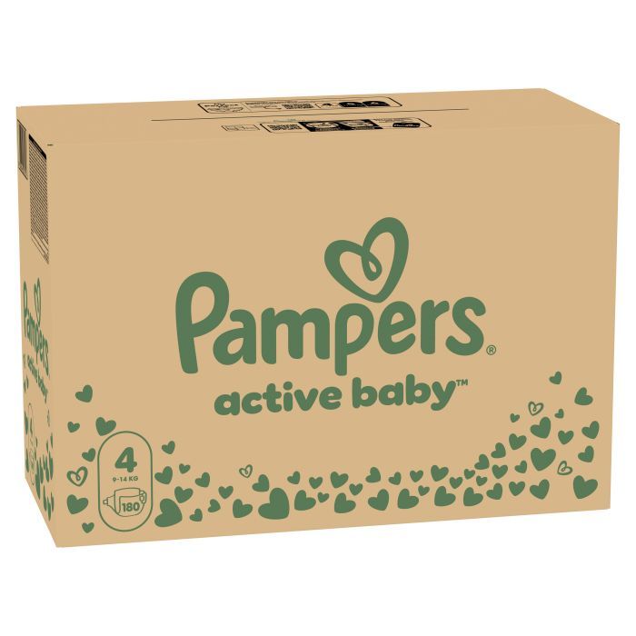 Подгузники Pampers Active Baby Maxi Размер 4 (9-14 кг), 180 шт. (8006540032725) изображение 2