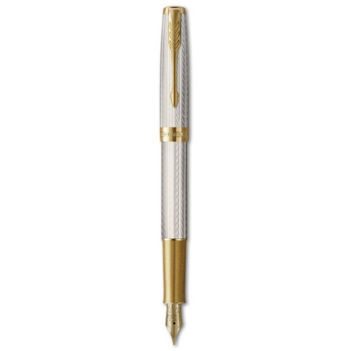 Ручка перьевая Parker SONNET 17 Silver Mistral GT  FP18 F (88 611)