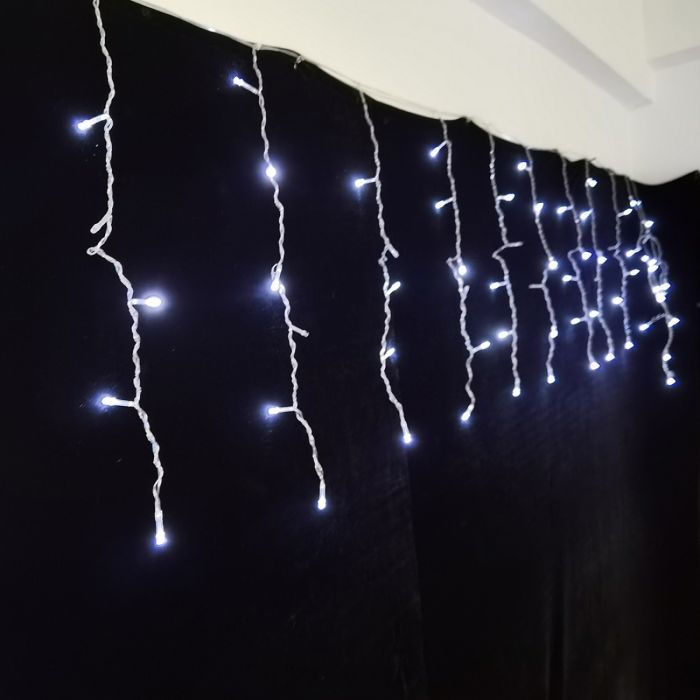 Гирлянда Novogod`ko бахрома 83 LED, холодный белый, 3*0,6 м, мерцание (973779)