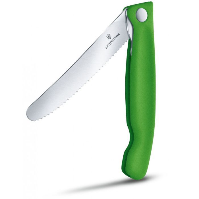Кухонный нож Victorinox SwissClassic Foldable Paring 11 см Serrated Black (6.7833.FB) изображение 2