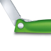 Кухонний ніж Victorinox SwissClassic Foldable Paring 11 см Serrated Green (6.7836.F4B) зображення 3