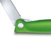 Кухонный нож Victorinox SwissClassic Foldable Paring 11 см Serrated Green (6.7836.F4B) изображение 3