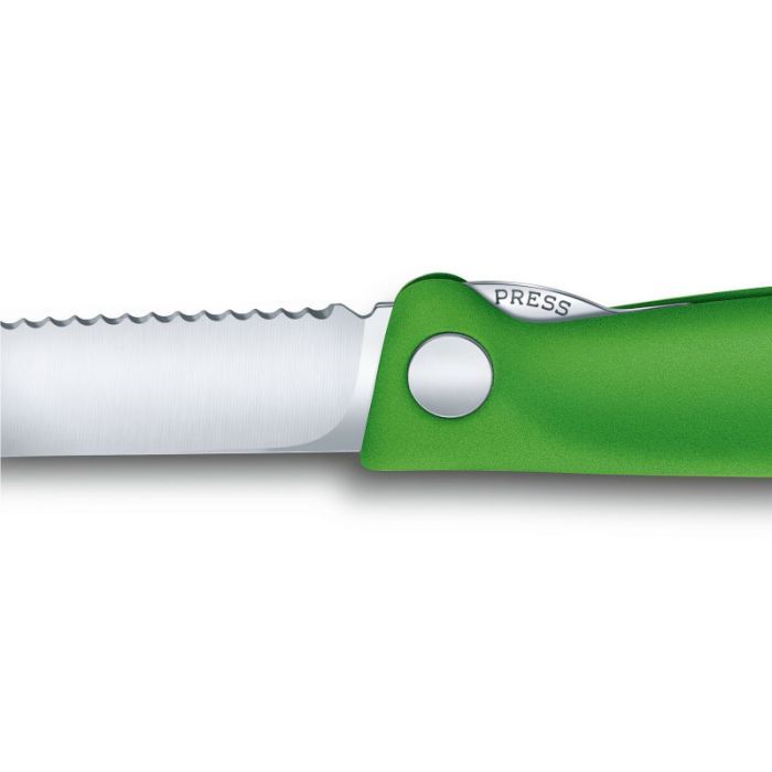 Кухонный нож Victorinox SwissClassic Foldable Paring 11 см Serrated Black (6.7833.FB) изображение 4