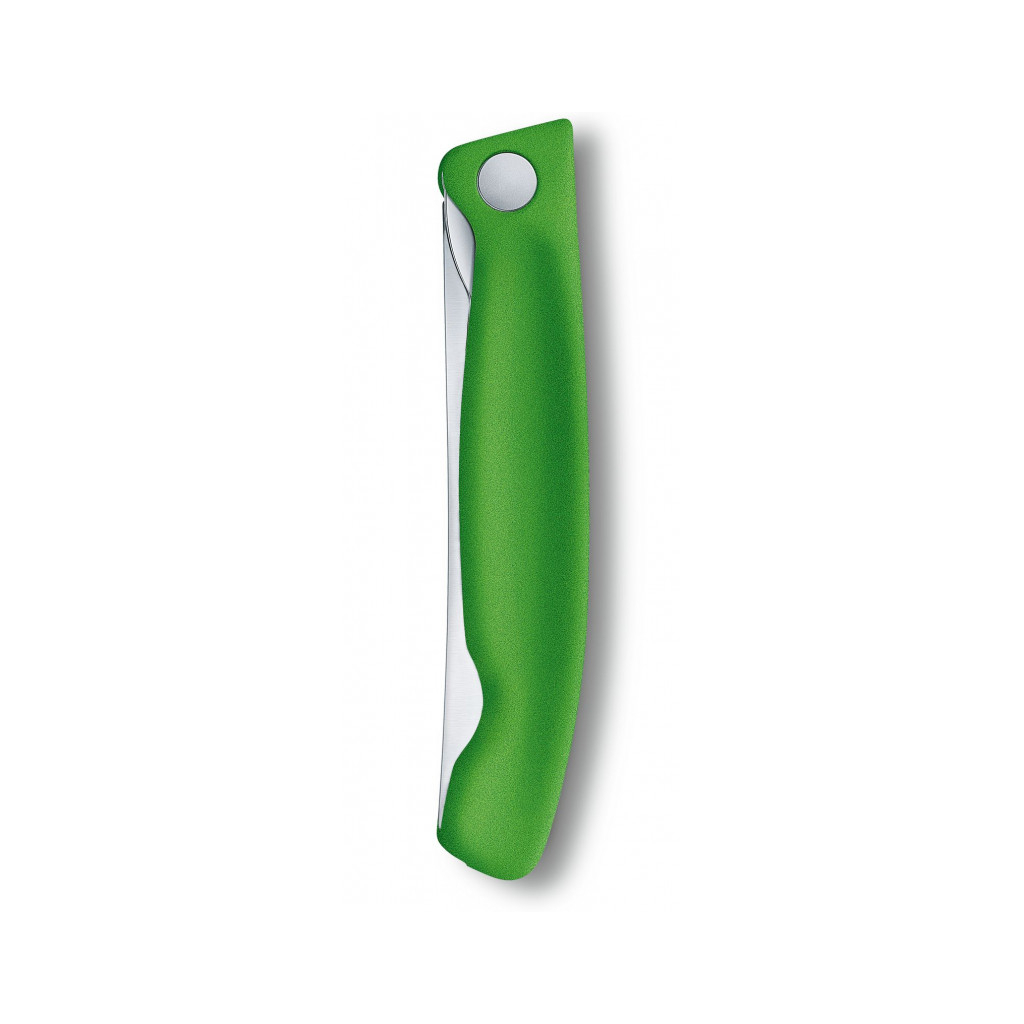 Кухонный нож Victorinox SwissClassic Foldable Paring 11 см Serrated Green (6.7836.F4B) изображение 5