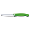 Кухонный нож Victorinox SwissClassic Foldable Paring 11 см Serrated Green (6.7836.F4B) изображение 6