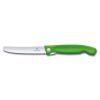 Кухонный нож Victorinox SwissClassic Foldable Paring 11 см Serrated Green (6.7836.F4B) изображение 6