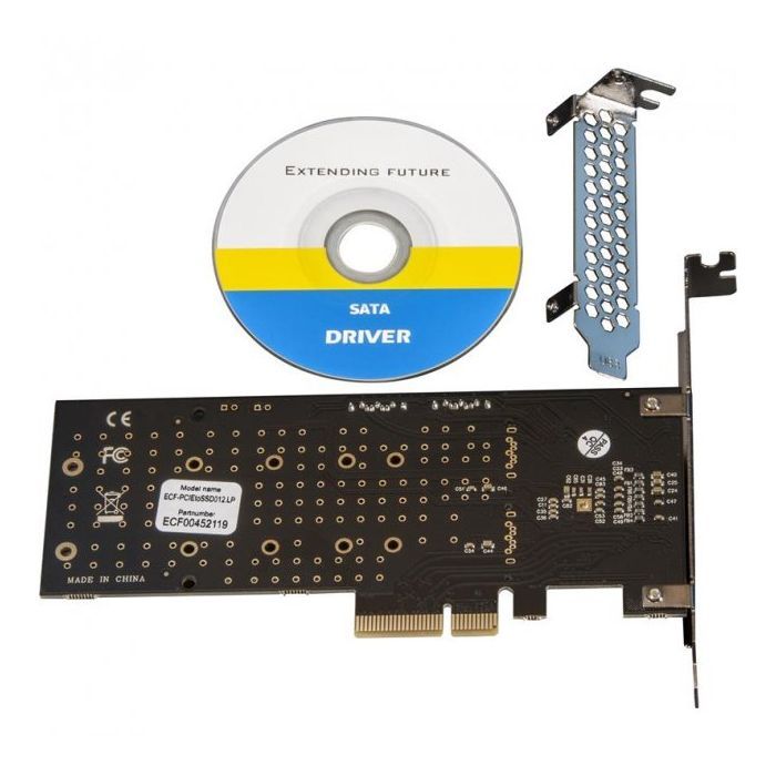 Плата расширения Frime 88SE9215 PCI-E-2хM.2 SATA3+2хSATA3 PCIe (ECF-PCIEtoSSD012.LP) изображение 3