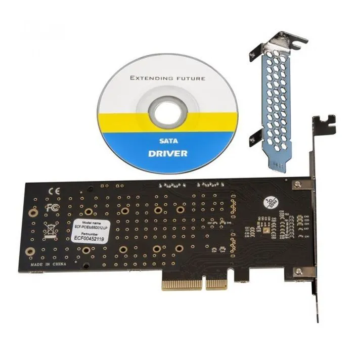 Плата расширения Frime 88SE9215 PCI-E-2хM.2 SATA3+2хSATA3 PCIe (ECF-PCIEtoSSD012.LP) изображение 3