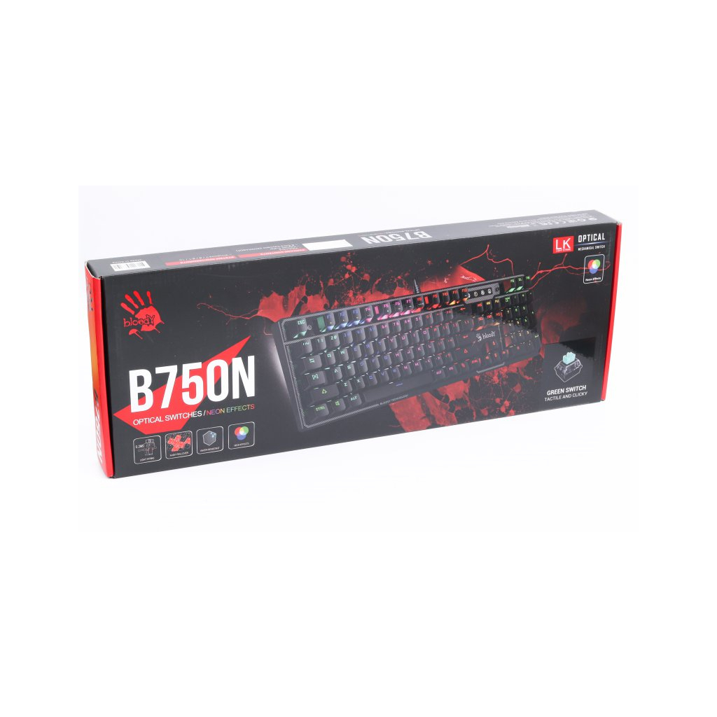 Клавіатура A4Tech Bloody B750N USB Black зображення 3