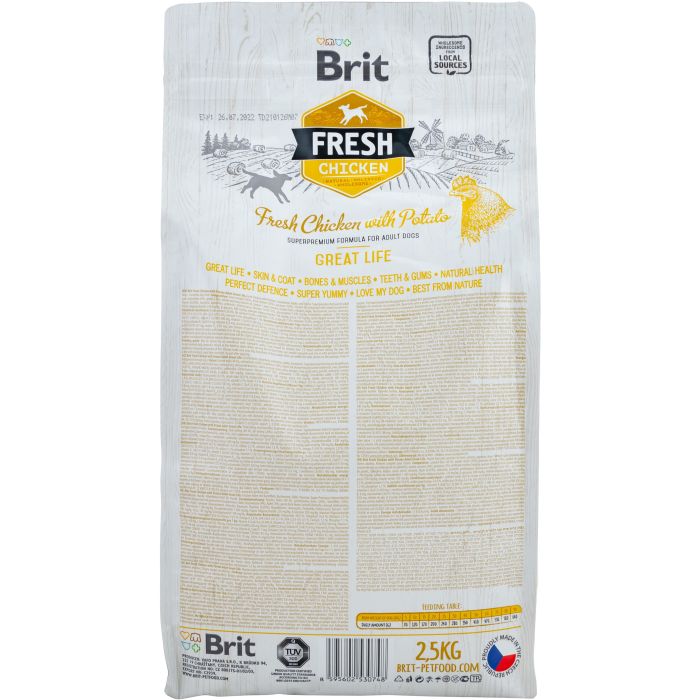Сухой корм для собак Brit Fresh Chicken/Potato Adult 2.5 кг (8595602530748) изображение 2