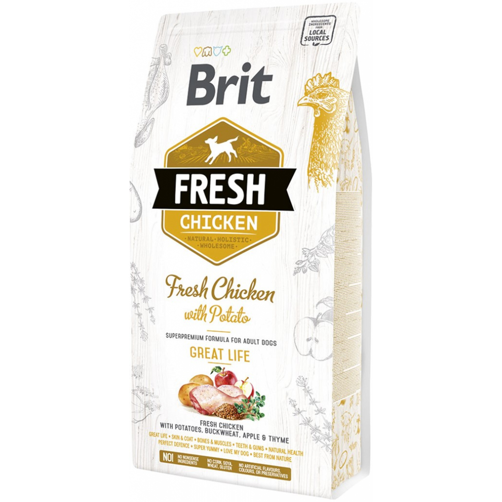 Сухой корм для собак Brit Fresh Chicken/Potato Adult 12 кг (8595602530731)