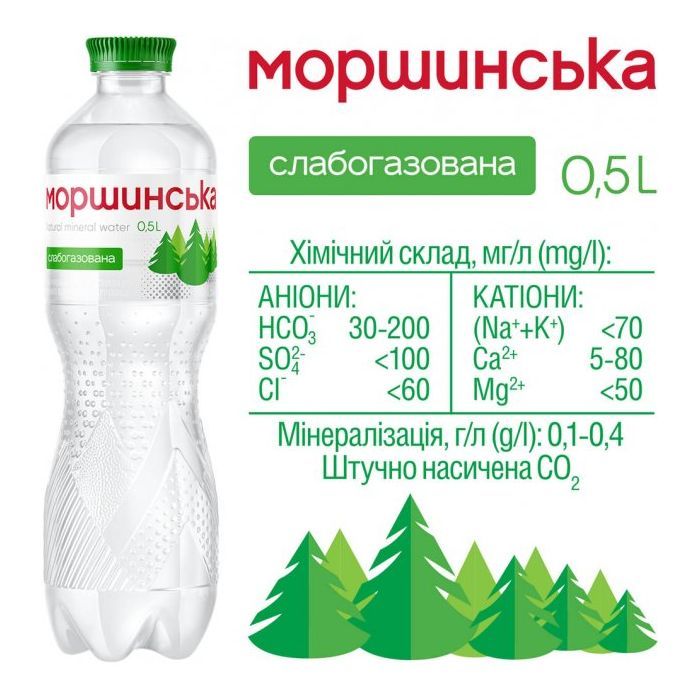 Мінеральна вода Моршинська 0,5л (4820017000260) зображення 5