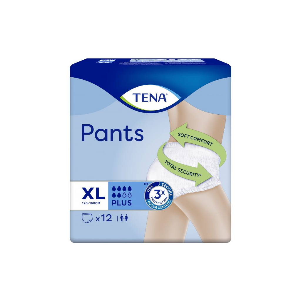 Подгузники для взрослых Tena Pants Plus XL 12 (7322540587555) изображение 2