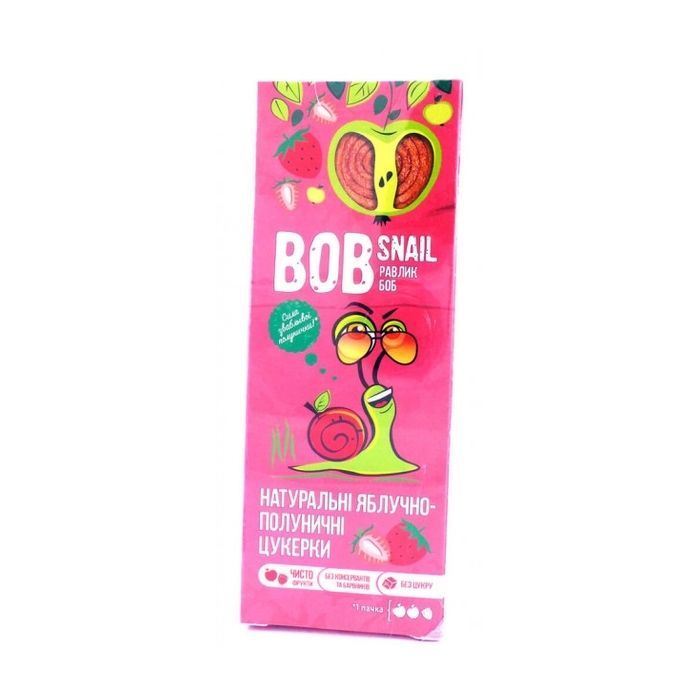 Конфета Bob Snail Улитка Боб Яблоко-Клубника 30 г (4820162520316)