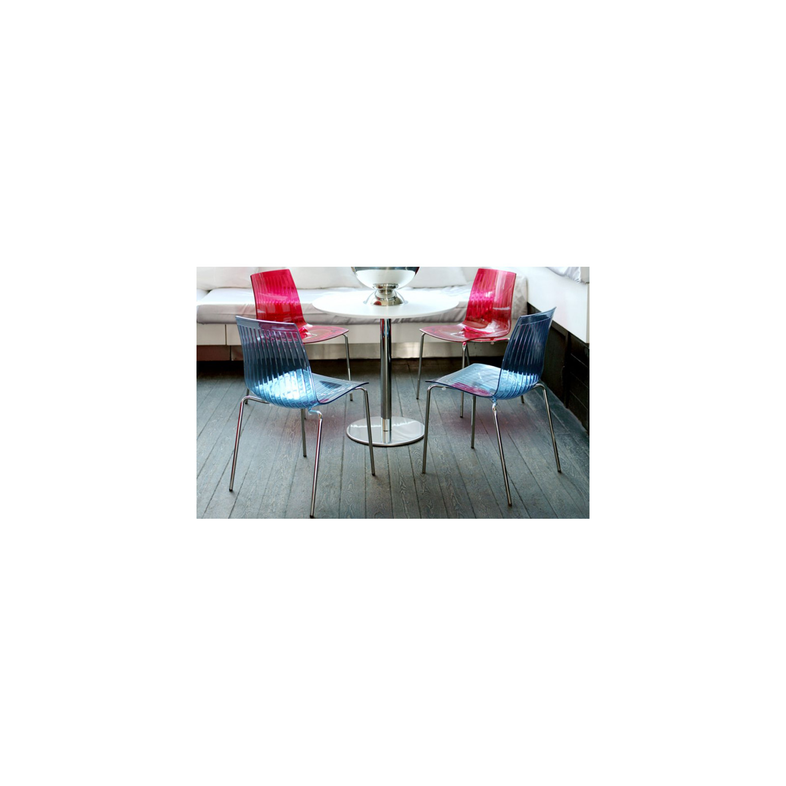 Кухонный стул PAPATYA x-treme-s, сиденье матовый красный кирпич, ножки хром (2649) изображение 3