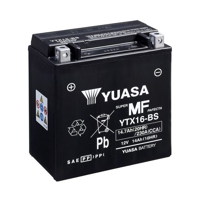 Акумулятор автомобільний Yuasa 12V 14,7Ah MF VRLA Battery (YTX16-BS)