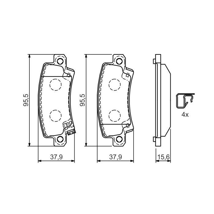 Тормозные колодки Bosch 0 986 424 790